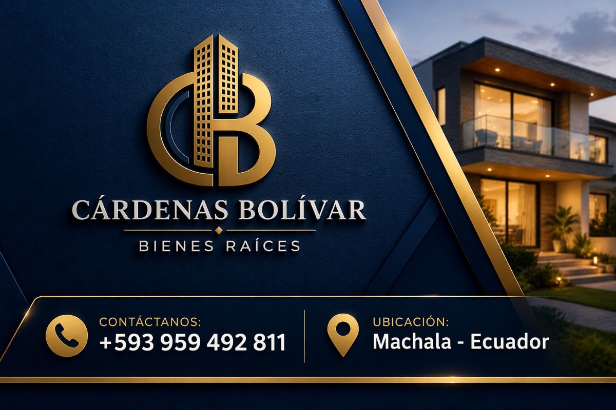 Cárdenas Bolívar Bienes Raíces: casa moderna en venta en Machala